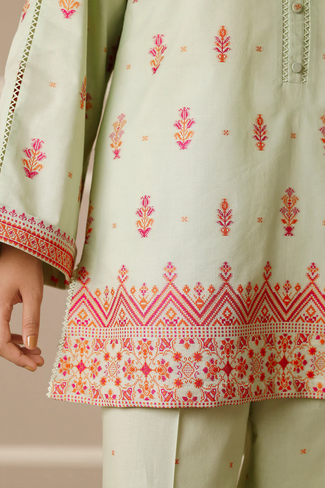 Unstitched Jacquard Cotton 2 Piece (Shirt/Trouser) - Image 7