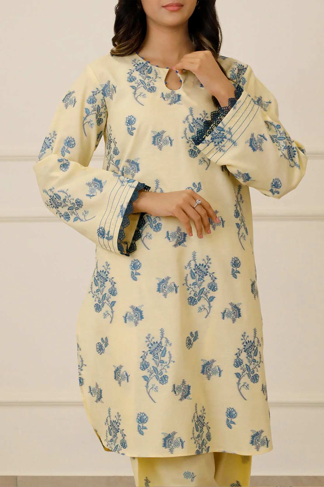 Unstitched Jacquard Cotton 2 Piece (Shirt/Trouser)