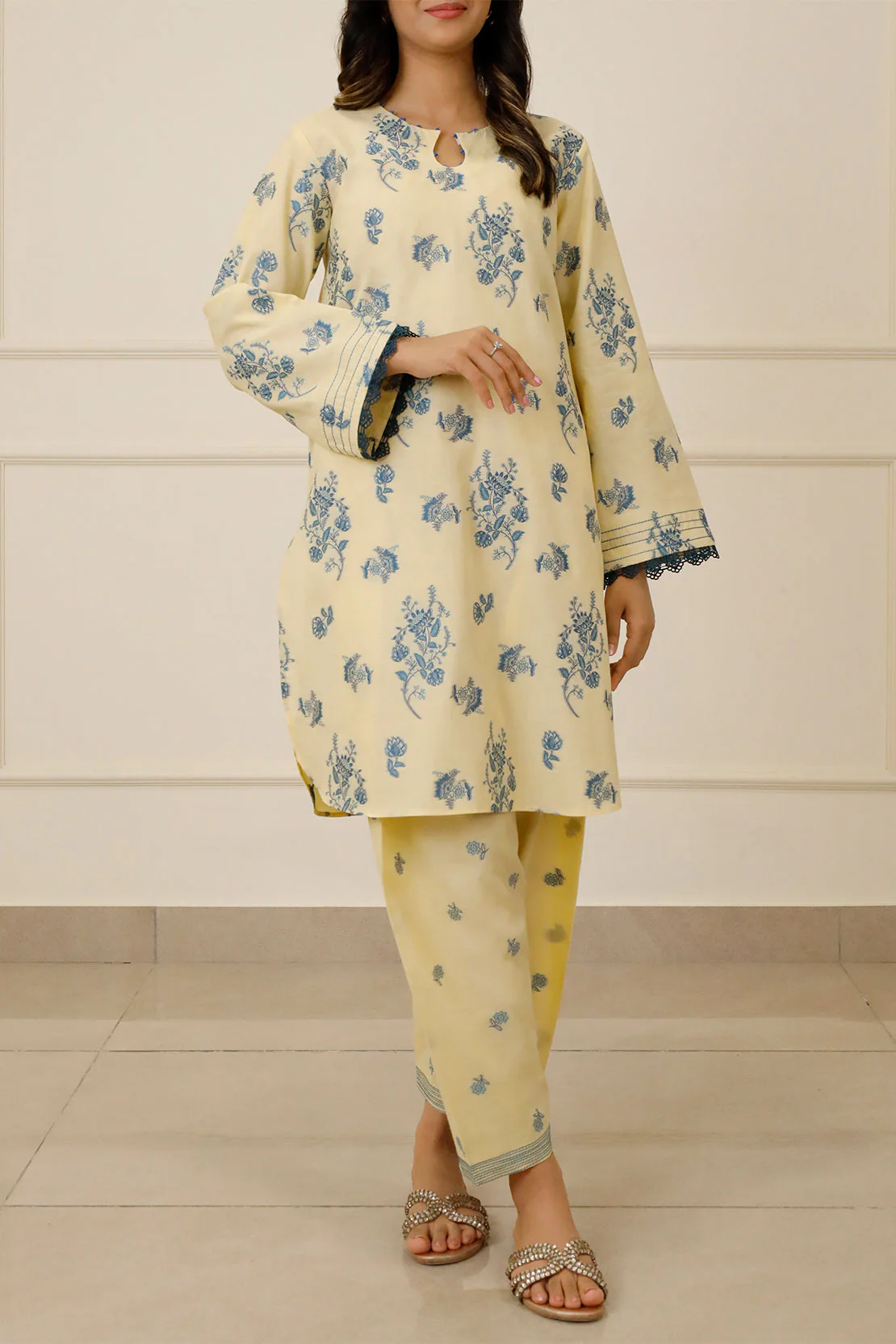Unstitched Jacquard Cotton 2 Piece (Shirt/Trouser) - Image 2