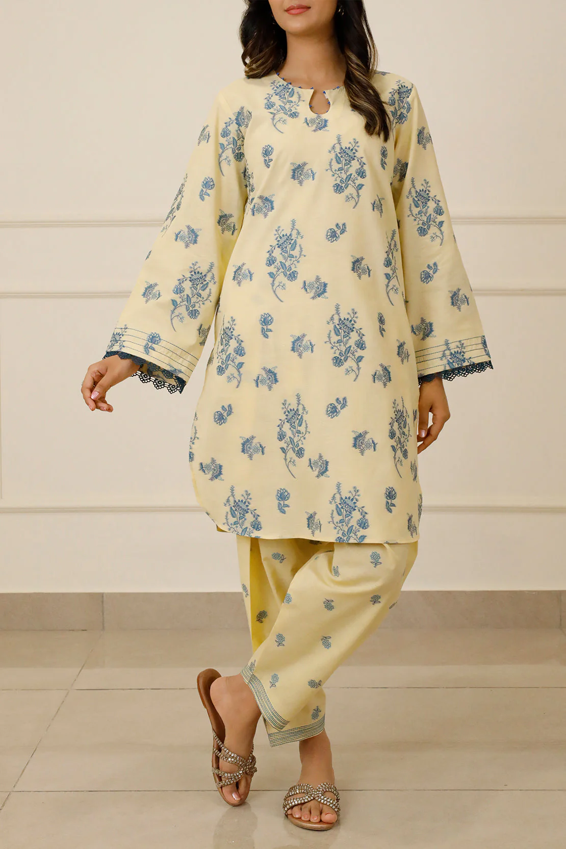 Unstitched Jacquard Cotton 2 Piece (Shirt/Trouser) - Image 3
