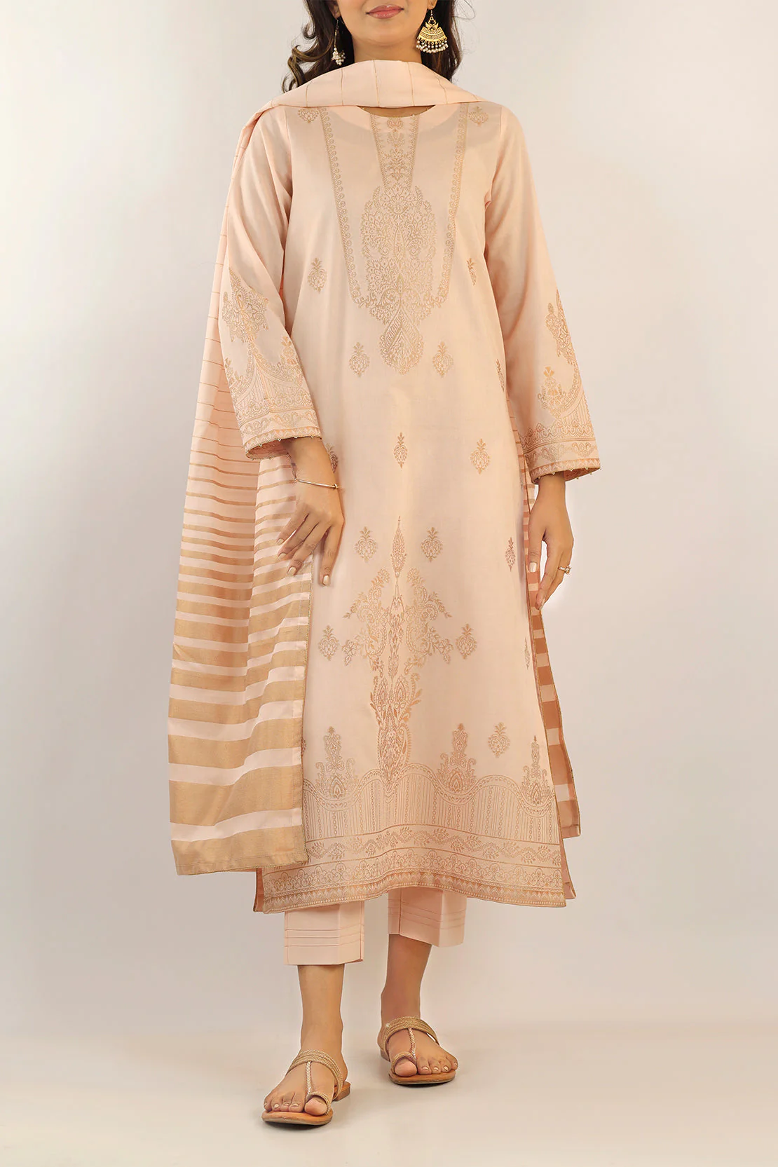 Unstitched Jacquard Cotton 2 Piece (Shirt/Trouser) - Image 2