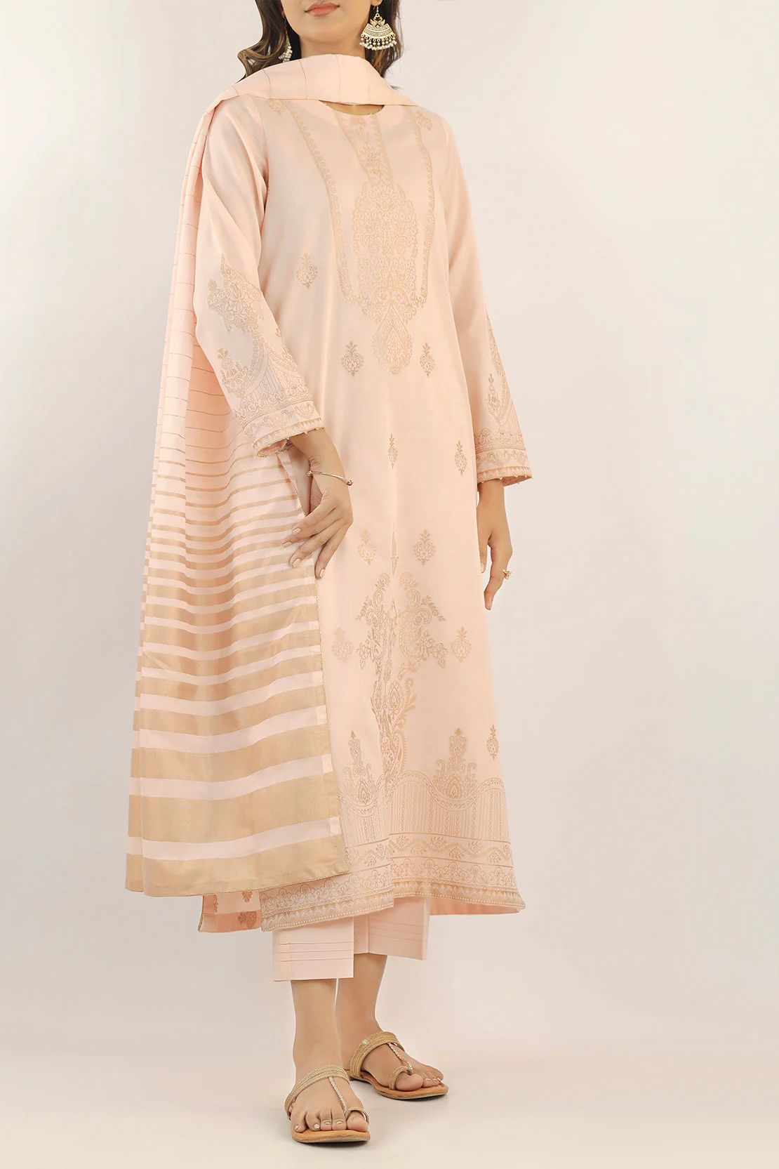 Unstitched Jacquard Cotton 2 Piece (Shirt/Trouser) - Image 3