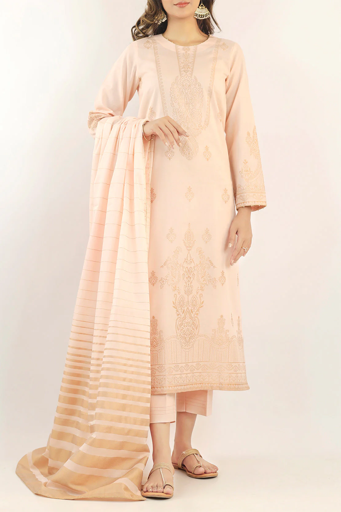 Unstitched Jacquard Cotton 2 Piece (Shirt/Trouser) - Image 4