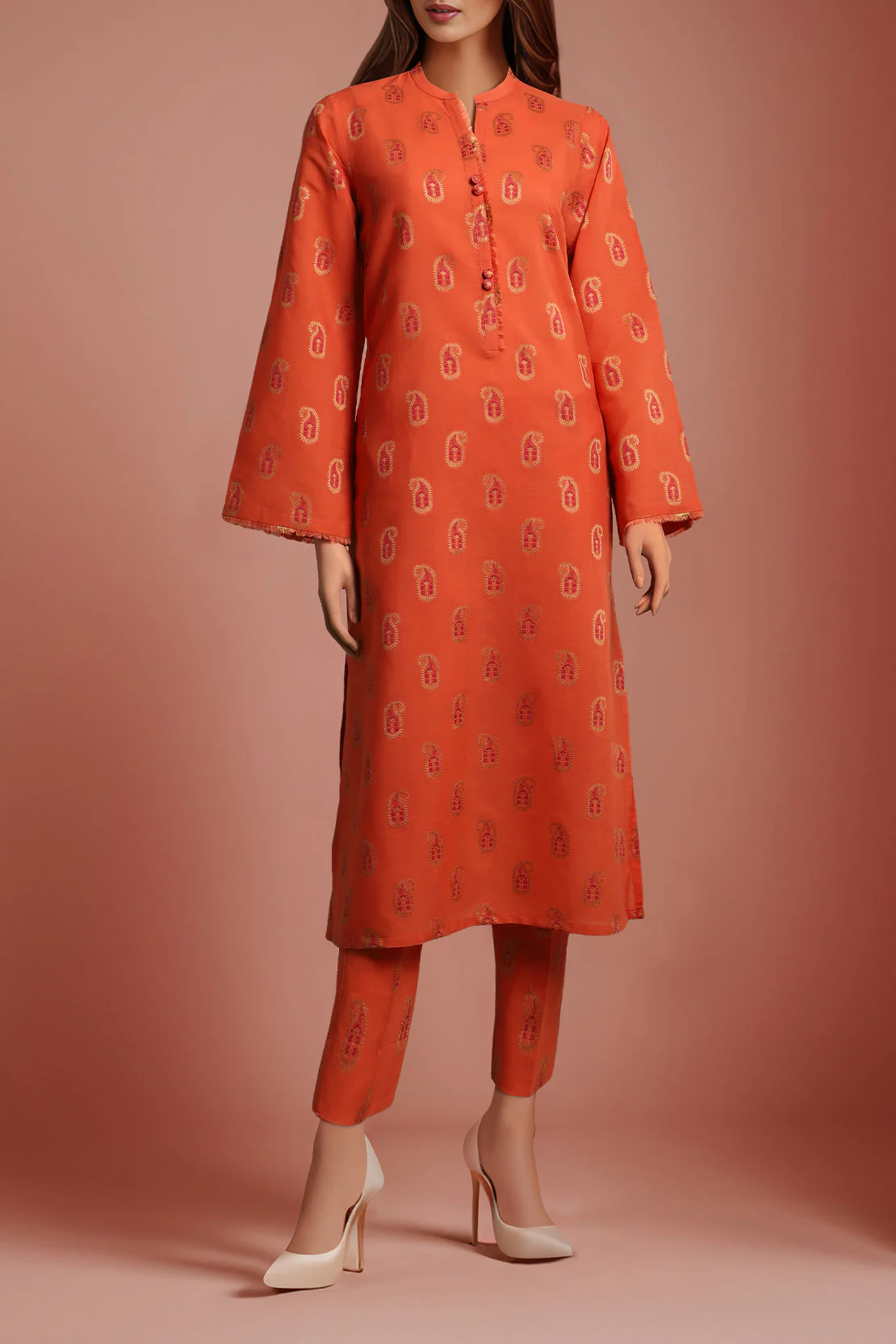 Unstitched Jacquard Cotton 2 Piece (Shirt/Trouser) - Image 2