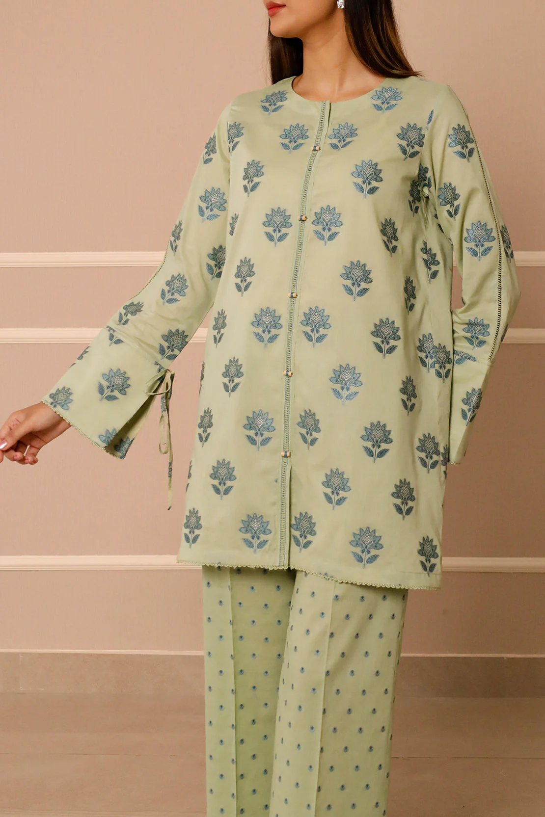 Unstitched Jacquard Cotton 2 Piece (Shirt/Trouser)