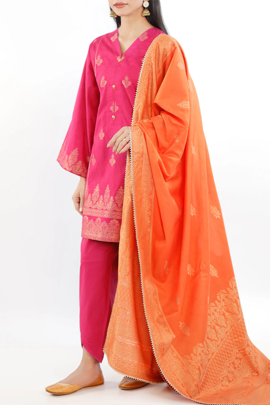 Unstitched Jacquard Cotton 2 Piece (Shirt/Trouser) - Image 4