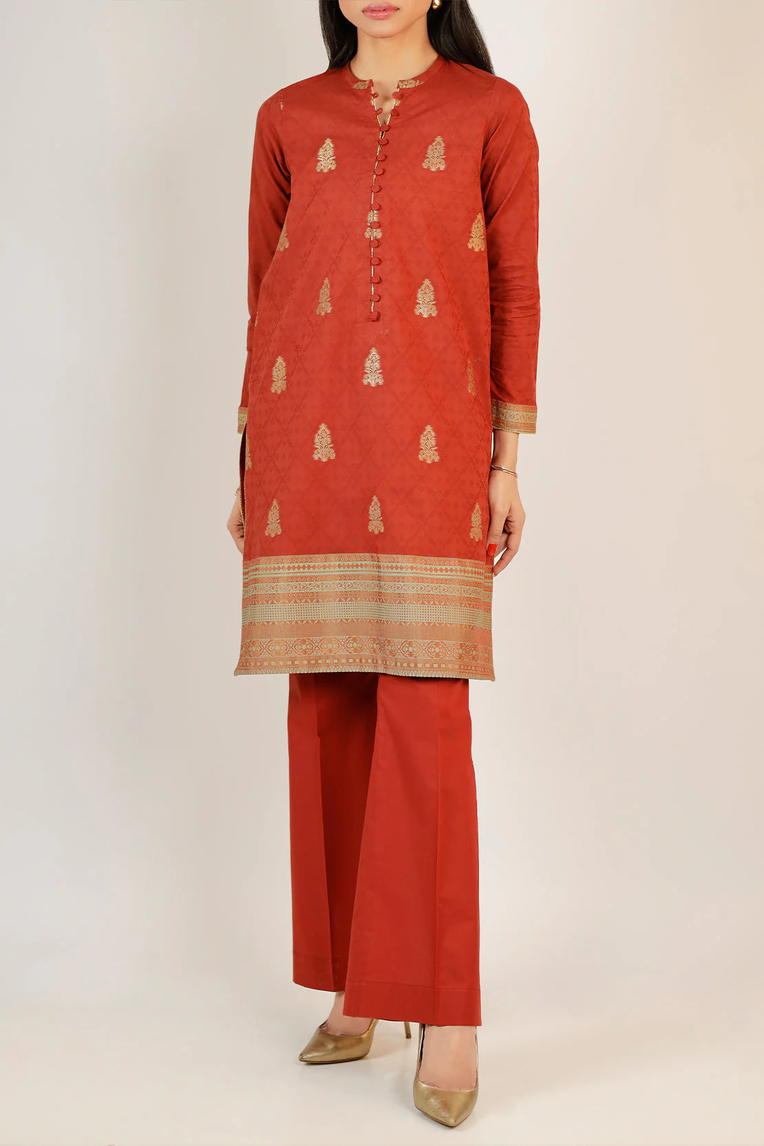 Unstitched Jacquard Cotton 2 Piece (Shirt/Trouser) - Image 4