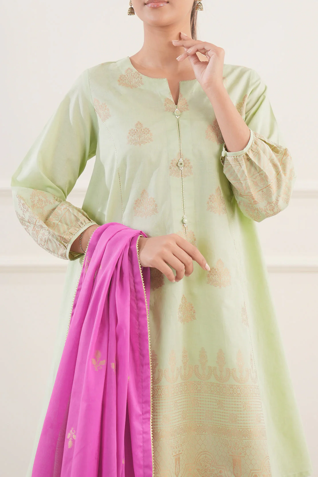 Unstitched Jacquard Cotton 2 Piece (Shirt/Trouser) - Image 5