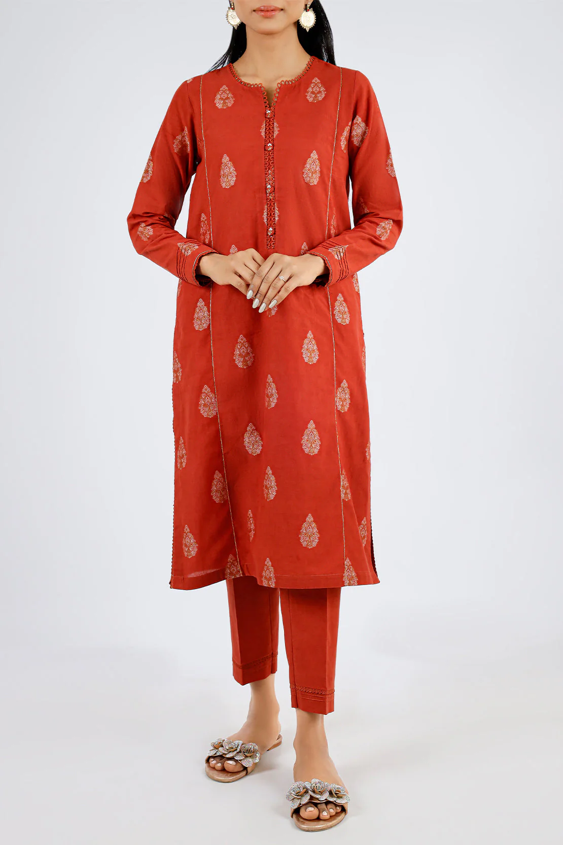 Unstitched Jacquard Cotton 2 Piece (Shirt/Trouser) - Image 2