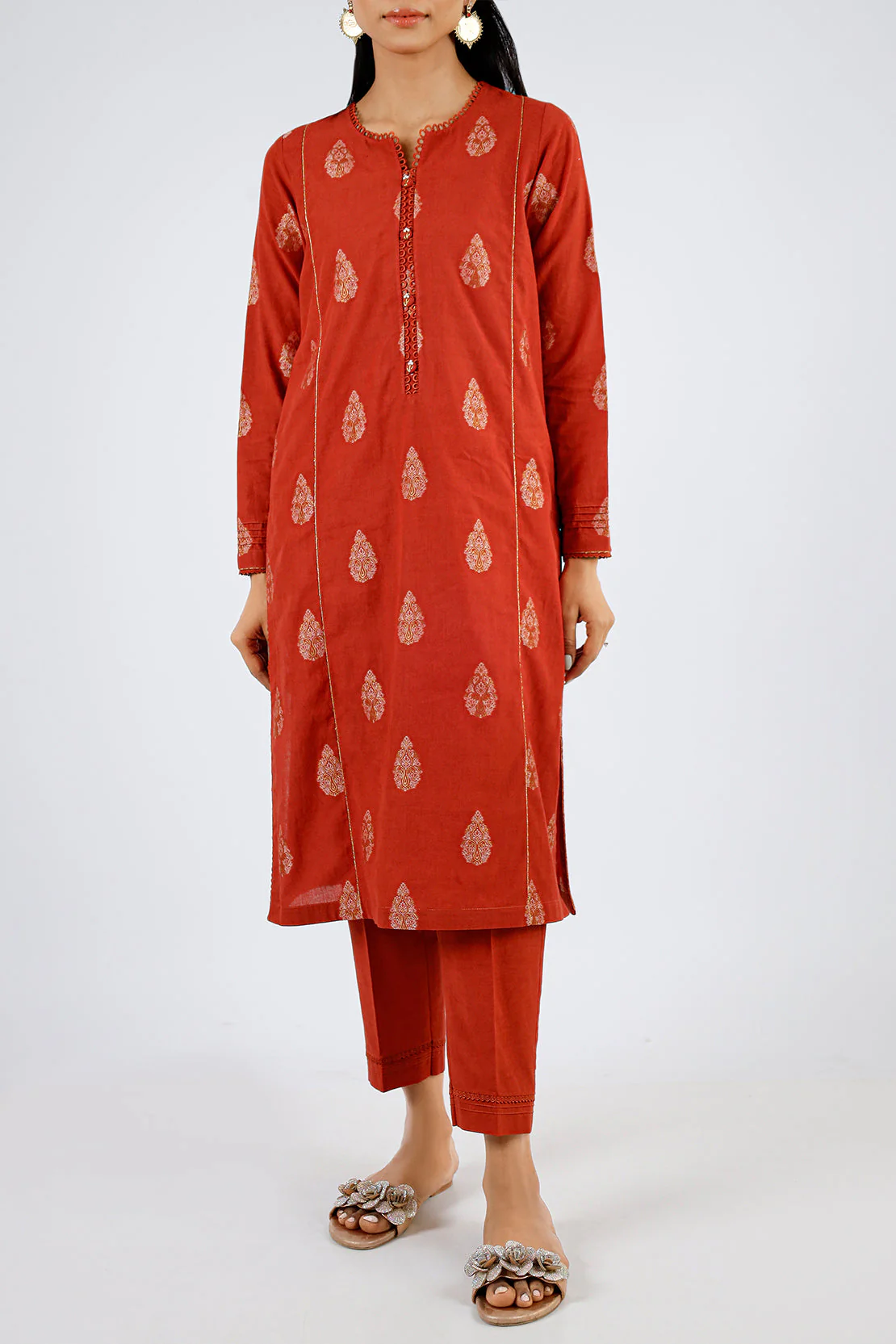 Unstitched Jacquard Cotton 2 Piece (Shirt/Trouser) - Image 3