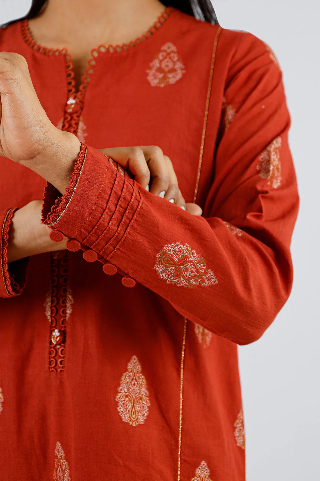 Unstitched Jacquard Cotton 2 Piece (Shirt/Trouser) - Image 5