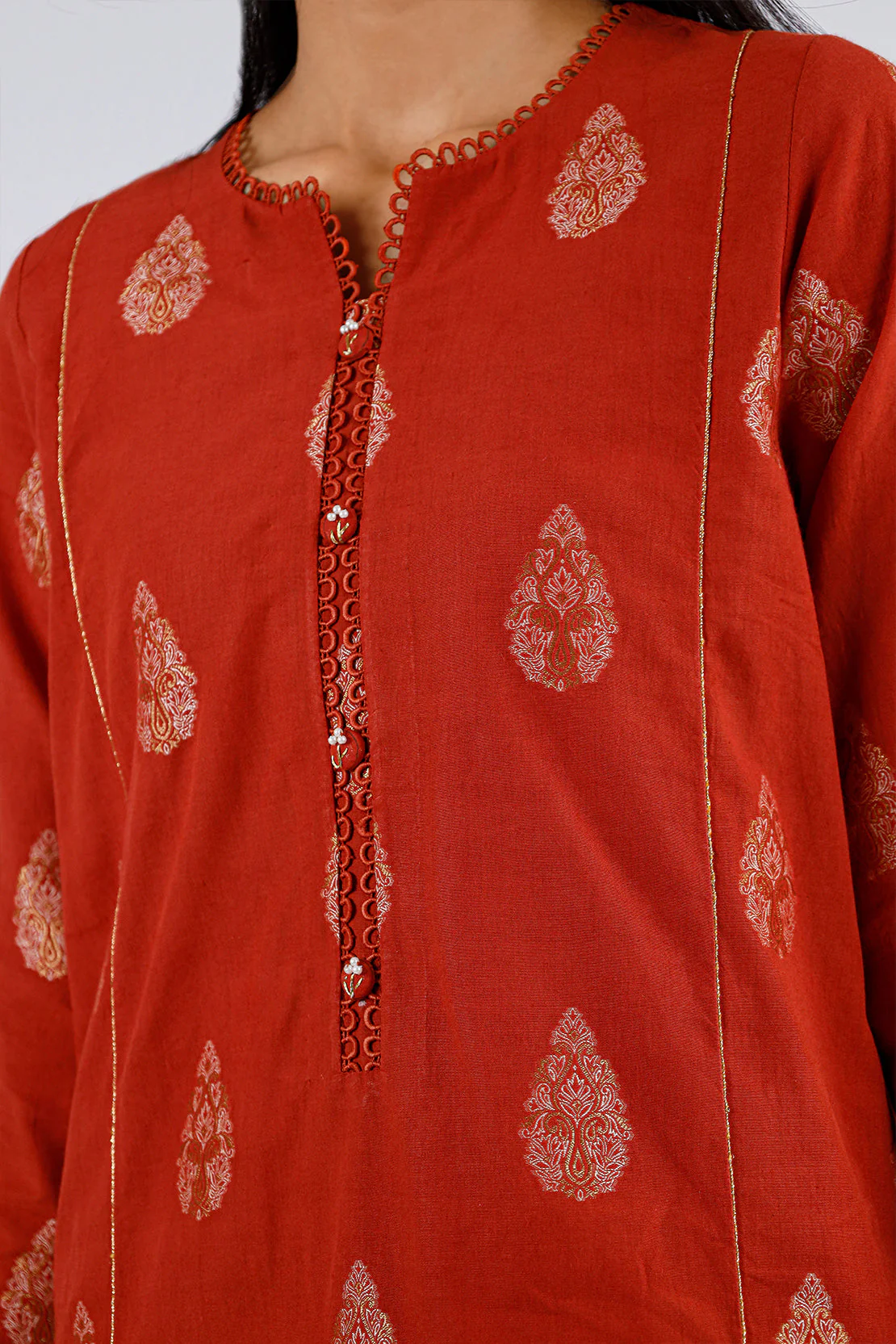 Unstitched Jacquard Cotton 2 Piece (Shirt/Trouser) - Image 6