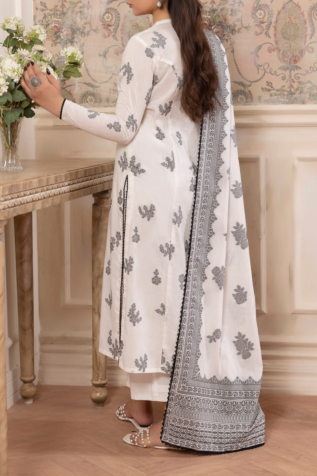 Unstitched Jacquard Cotton 2 Piece (Shirt/Trouser) - Image 4