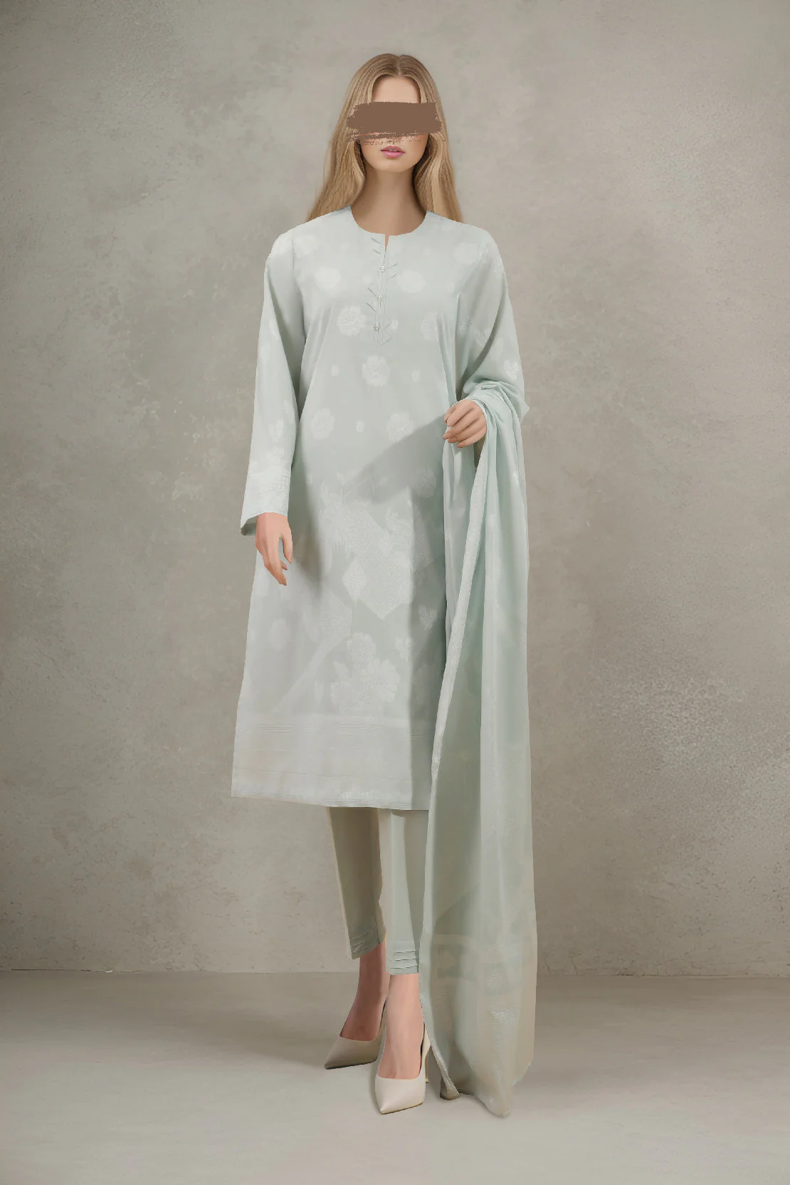 Unstitched Jacquard Cotton 2 Piece (Shirt/Trouser) - Image 2