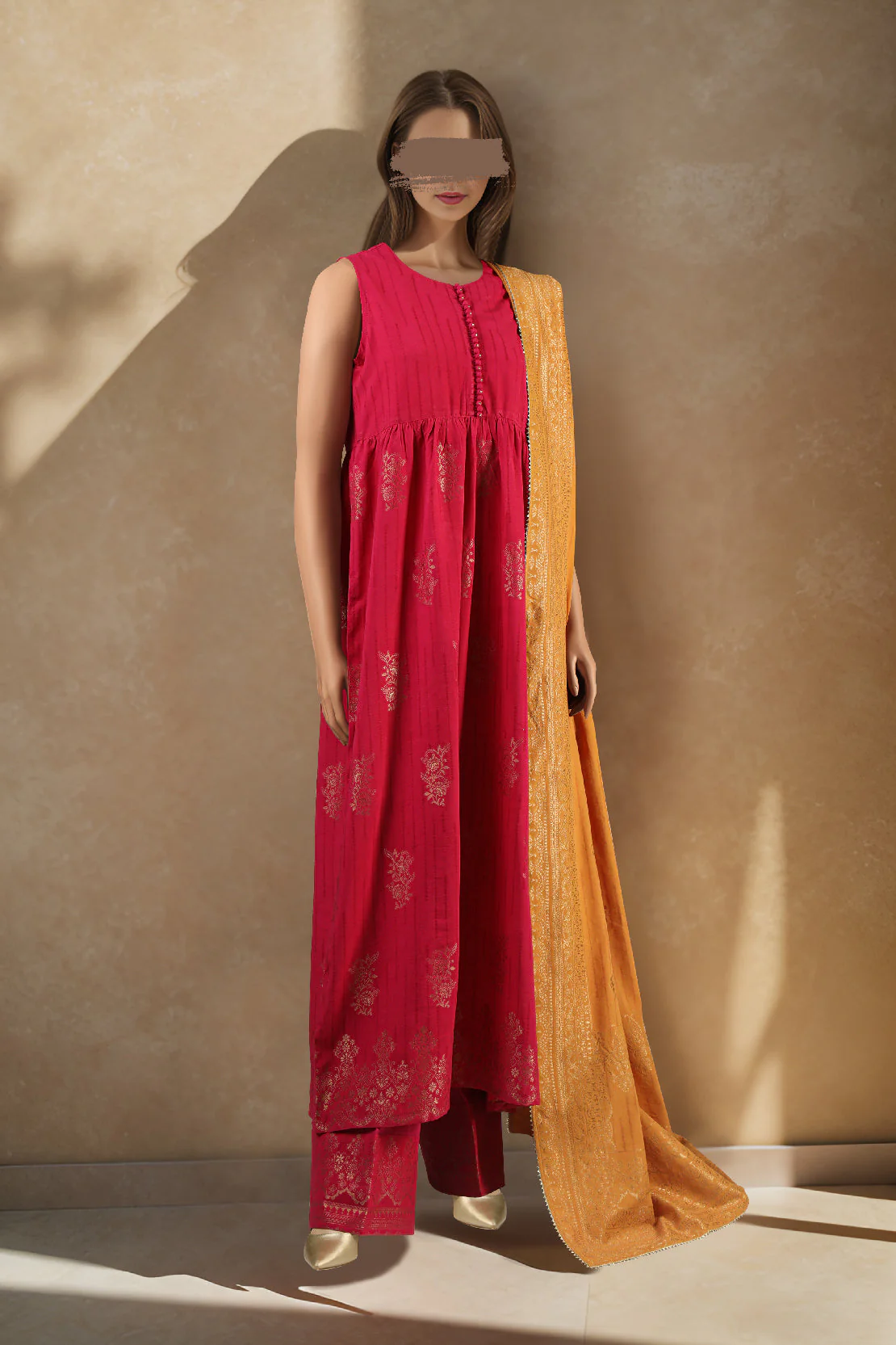 Unstitched Jacquard Cotton 2 Piece (Shirt/Trouser)
