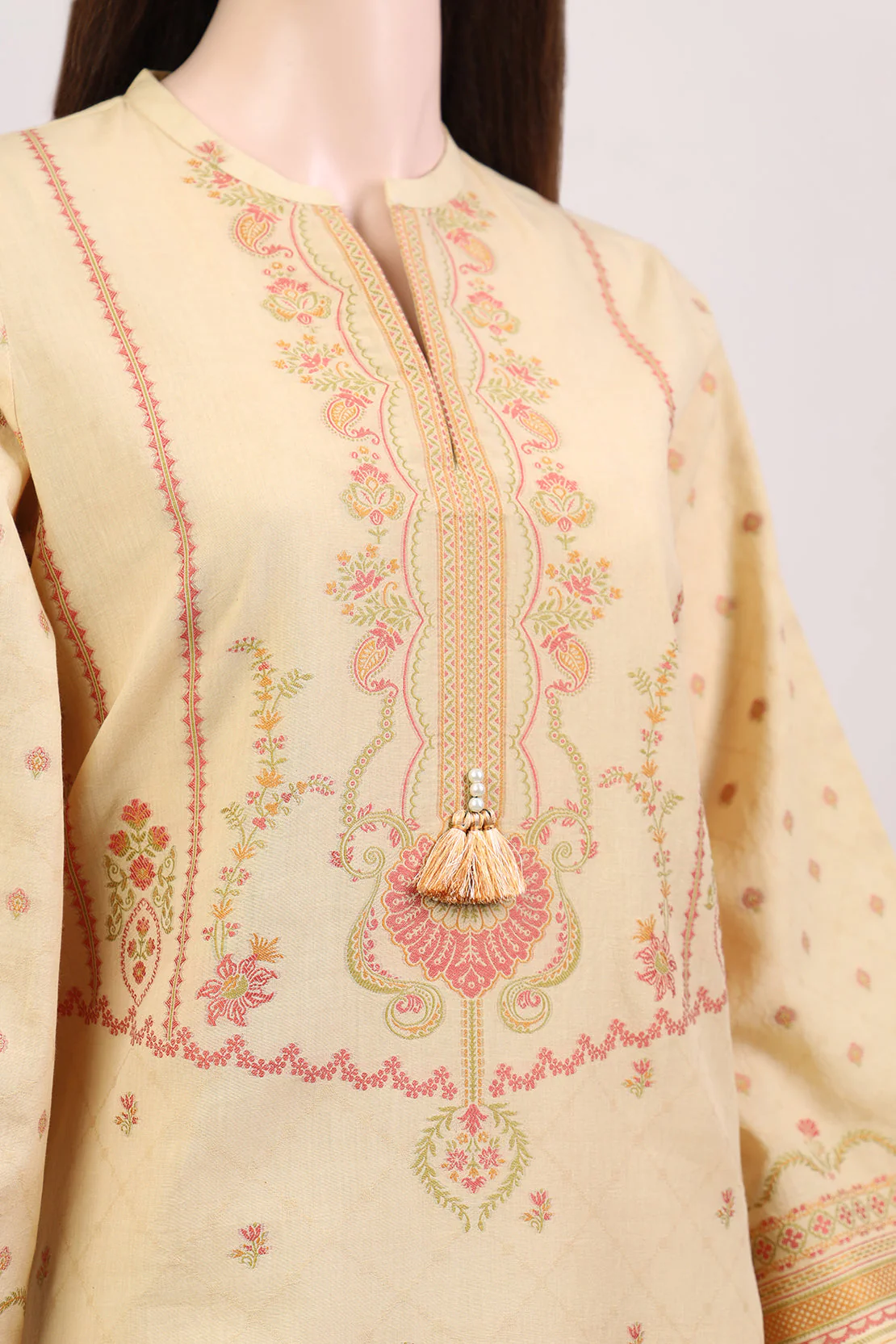 Unstitched Jacquard Cotton 2 Piece (Shirt/Trouser) - Image 3