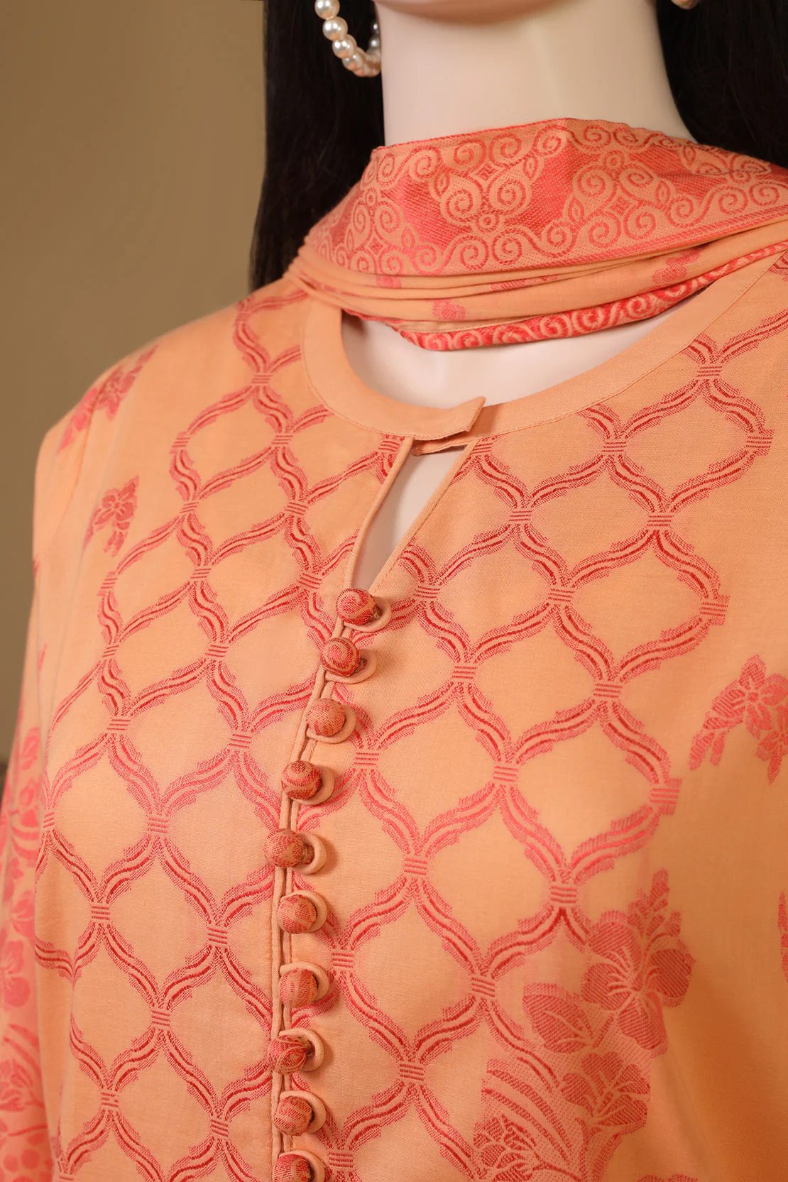Unstitched Jacquard Cotton 2 Piece (Shirt/Trouser) - Image 3