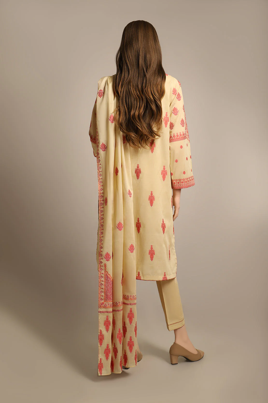 Unstitched Jacquard Cotton 2 Piece (Shirt/Trouser) - Image 2