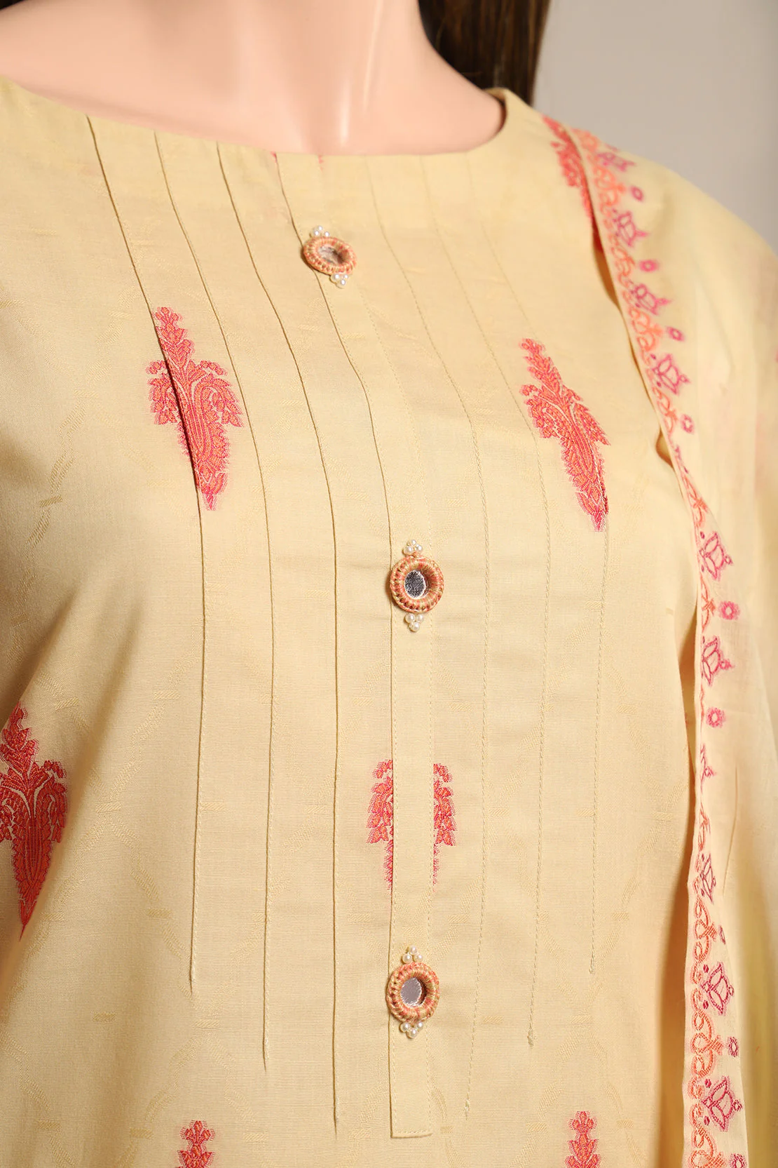 Unstitched Jacquard Cotton 2 Piece (Shirt/Trouser) - Image 3
