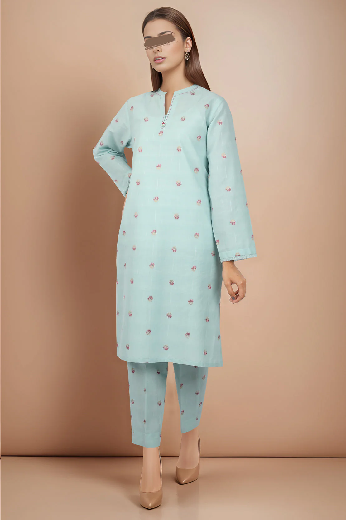 Unstitched Jacquard Cotton 2 Piece (Shirt/Trouser)