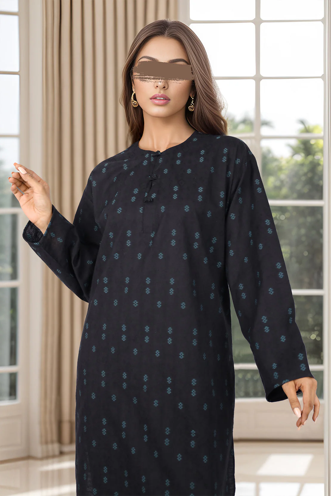 Unstitched Jacquard Cotton 2 Piece (Shirt/Trouser) - Image 2