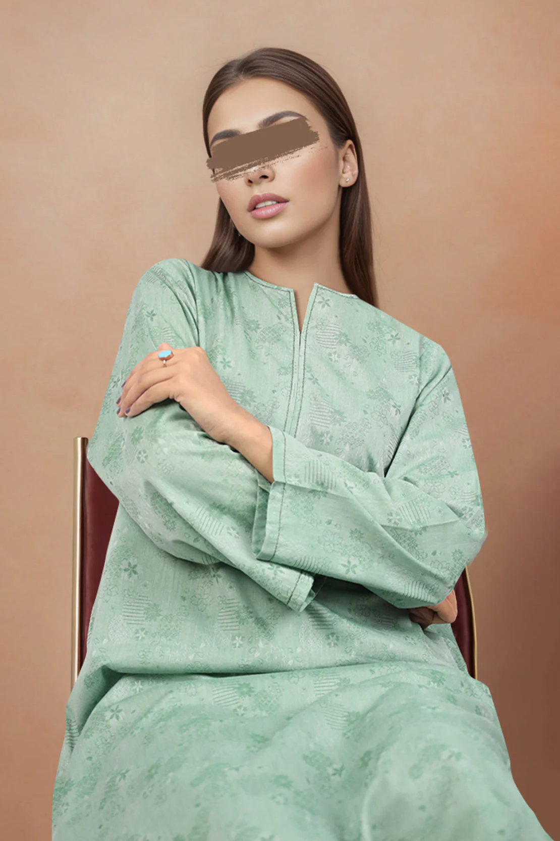 Unstitched Jacquard Cotton 2 Piece (Shirt/Trouser) - Image 3