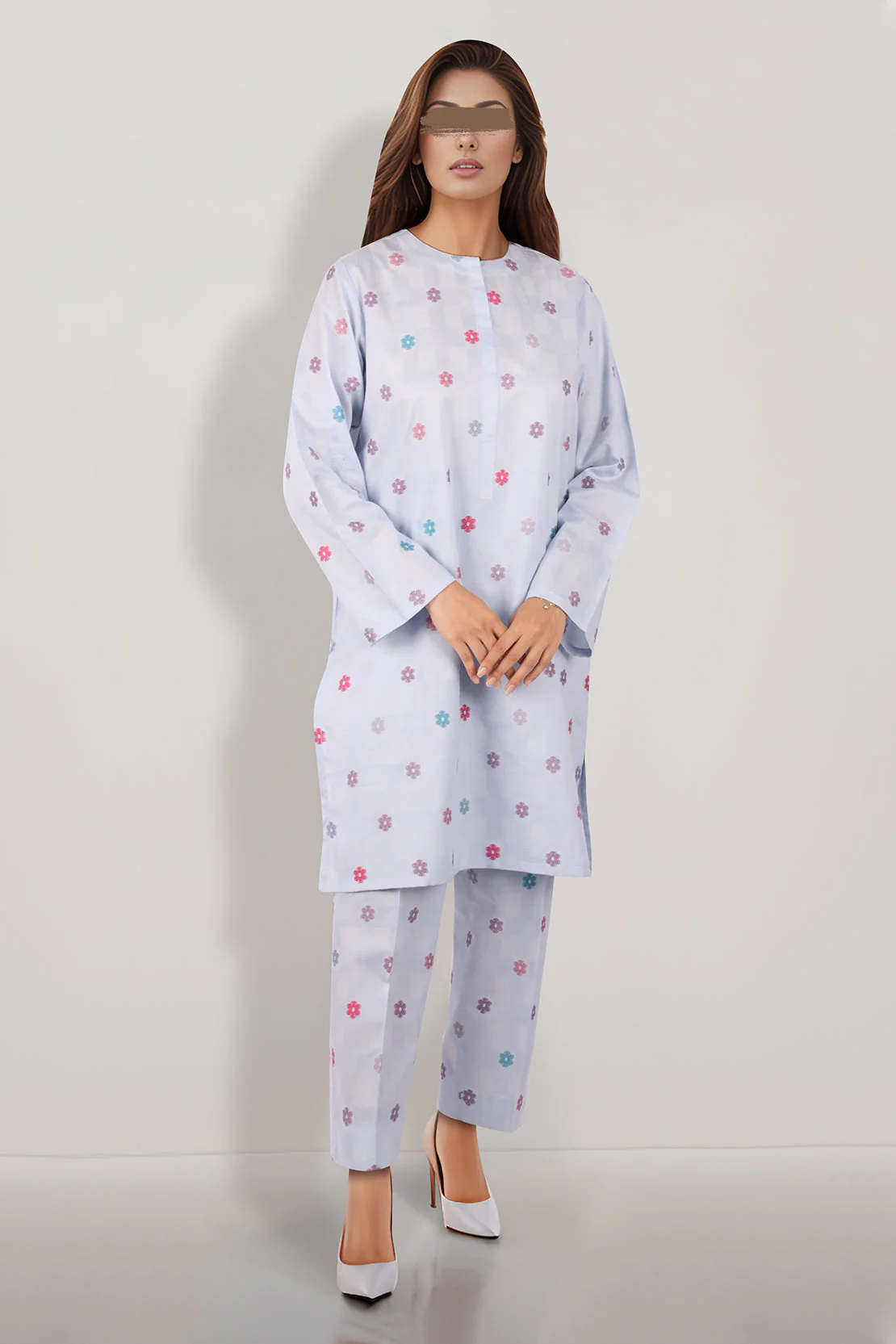 Unstitched Jacquard Cotton 2 Piece (Shirt/Trouser)