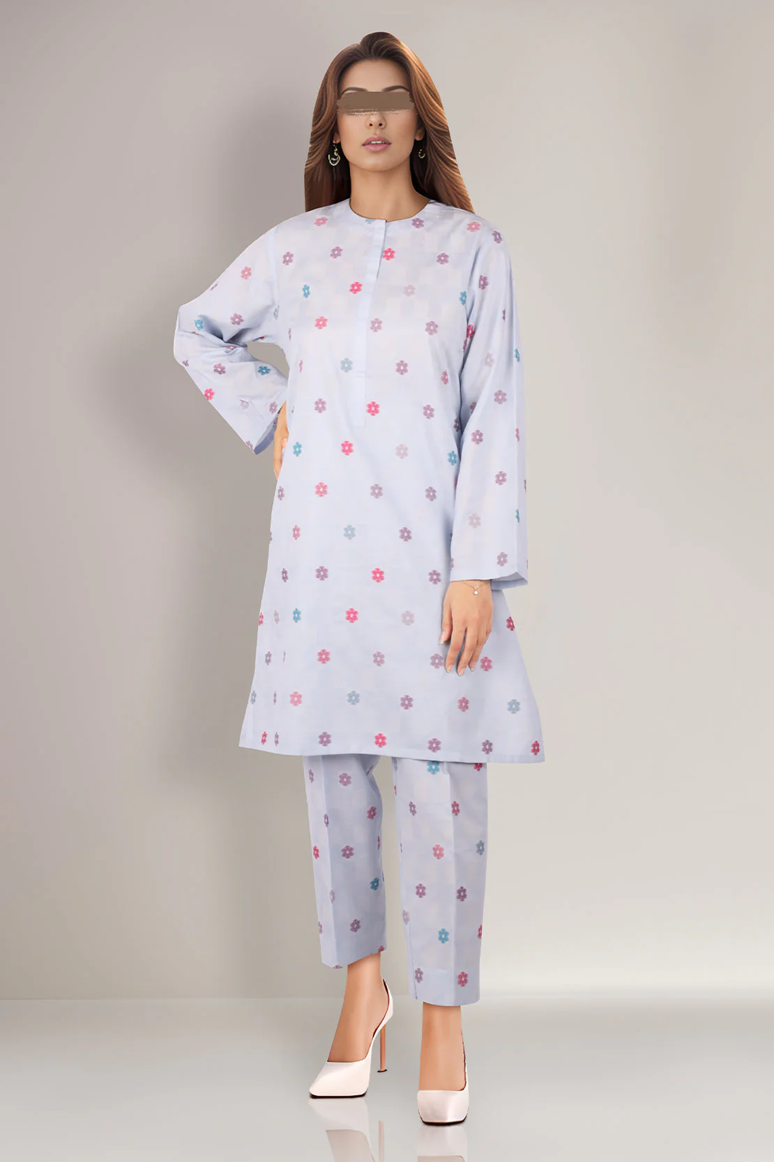 Unstitched Jacquard Cotton 2 Piece (Shirt/Trouser) - Image 2