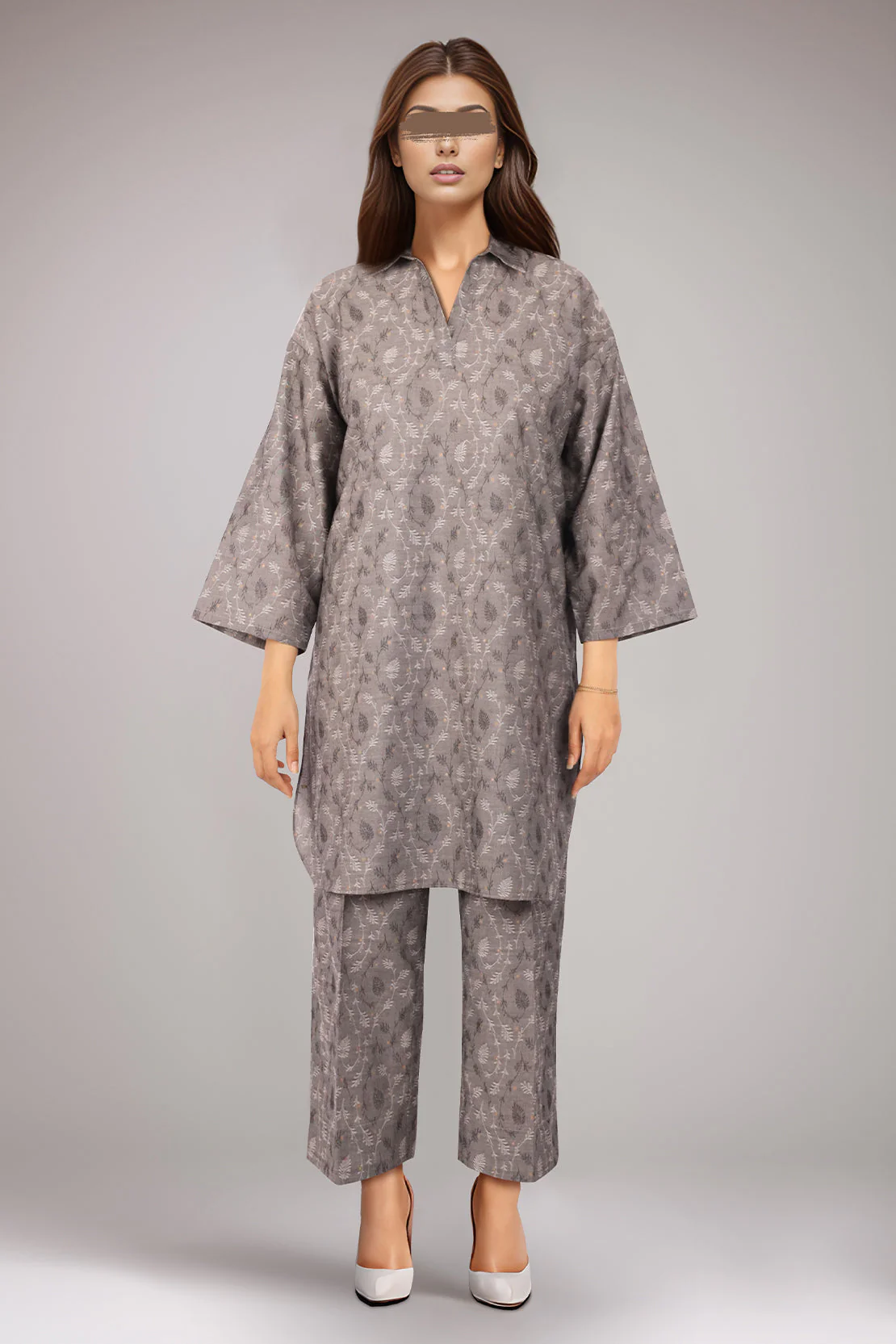 Unstitched Jacquard Cotton 2 Piece (Shirt/Trouser)