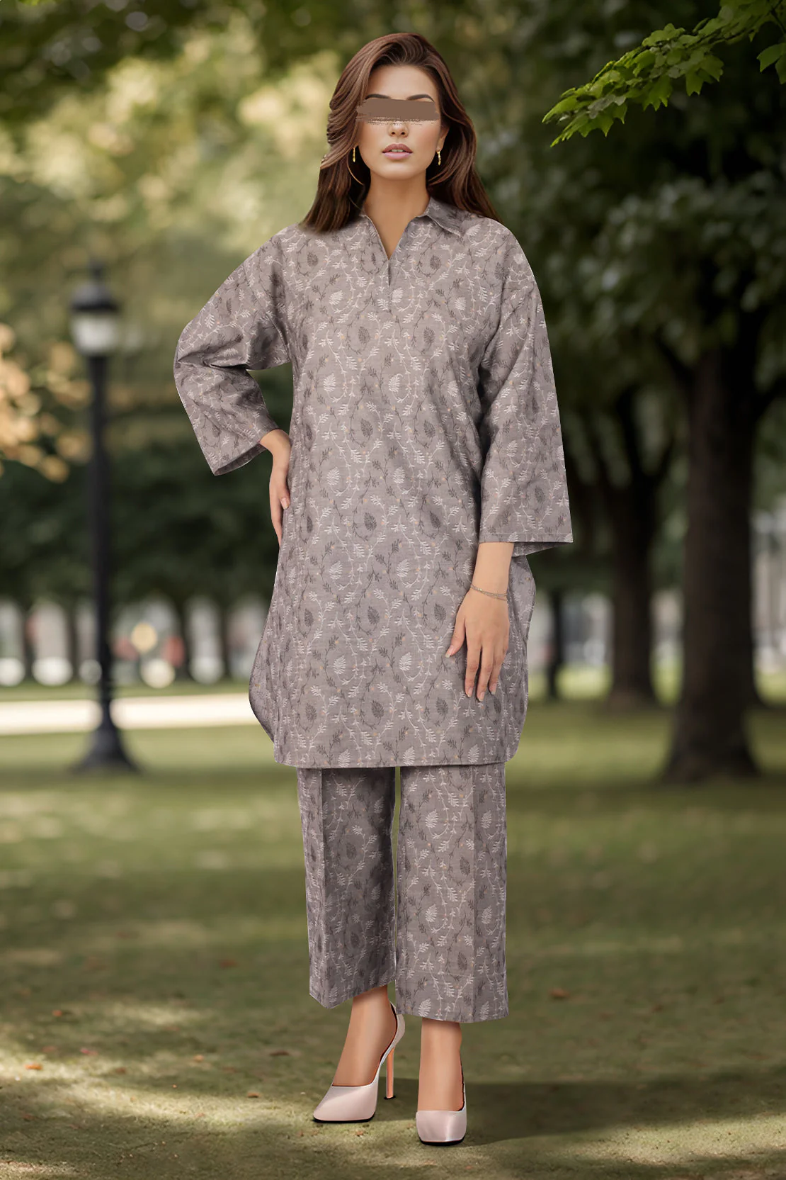 Unstitched Jacquard Cotton 2 Piece (Shirt/Trouser) - Image 3