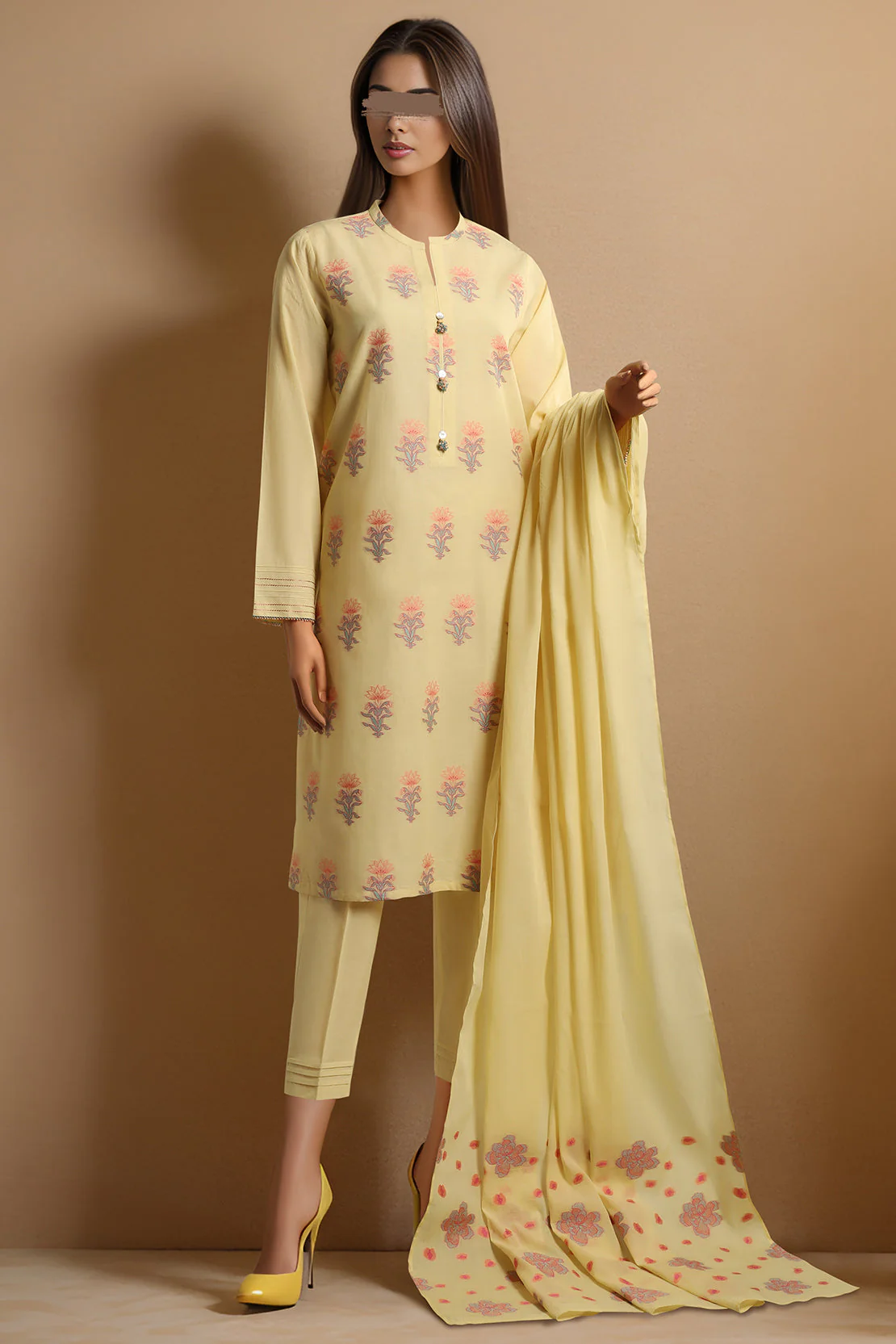 Unstitched Jacquard Cotton 2 Piece (Shirt/Trouser)