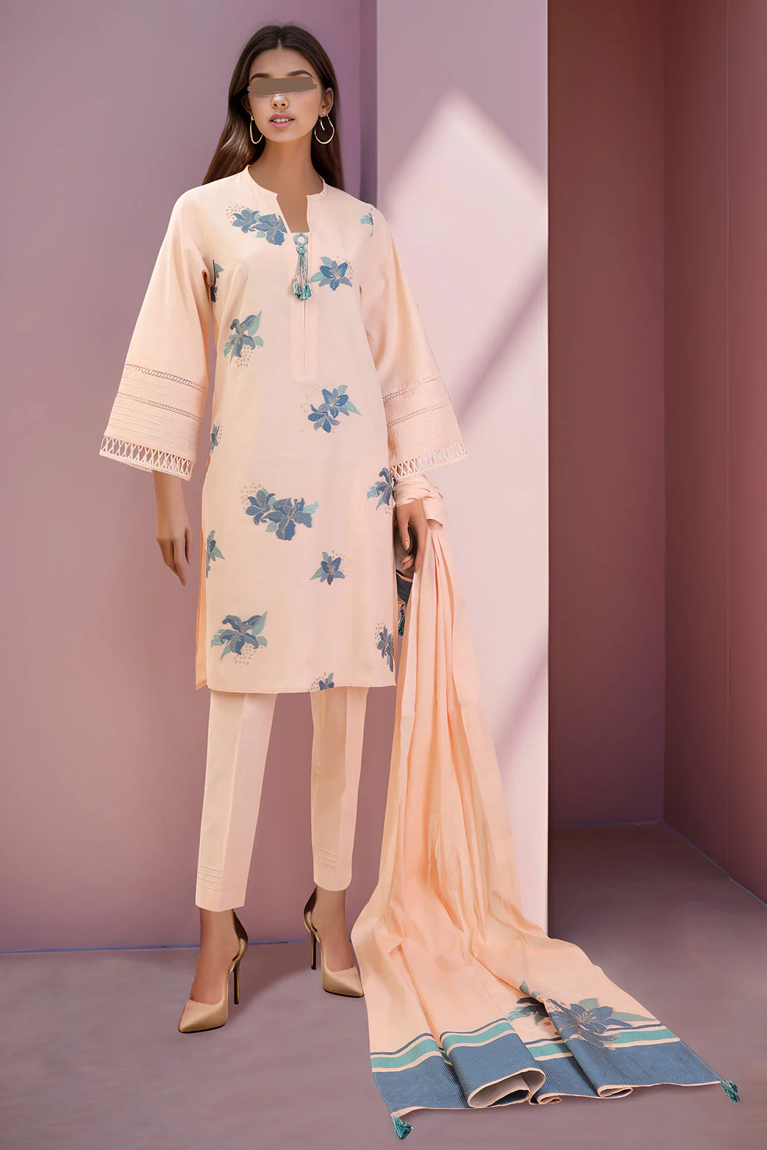 Unstitched Jacquard Cotton 2 Piece (Shirt/Trouser)
