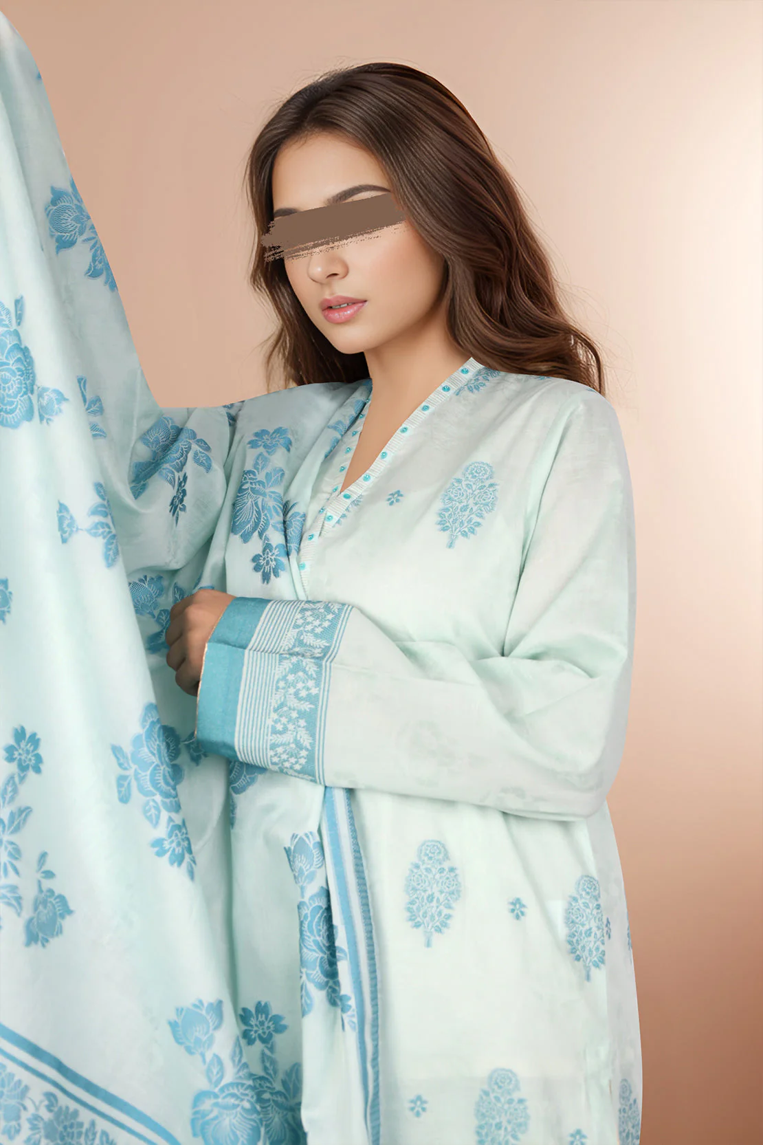 Unstitched Jacquard Cotton 2 Piece (Shirt/Trouser) - Image 2