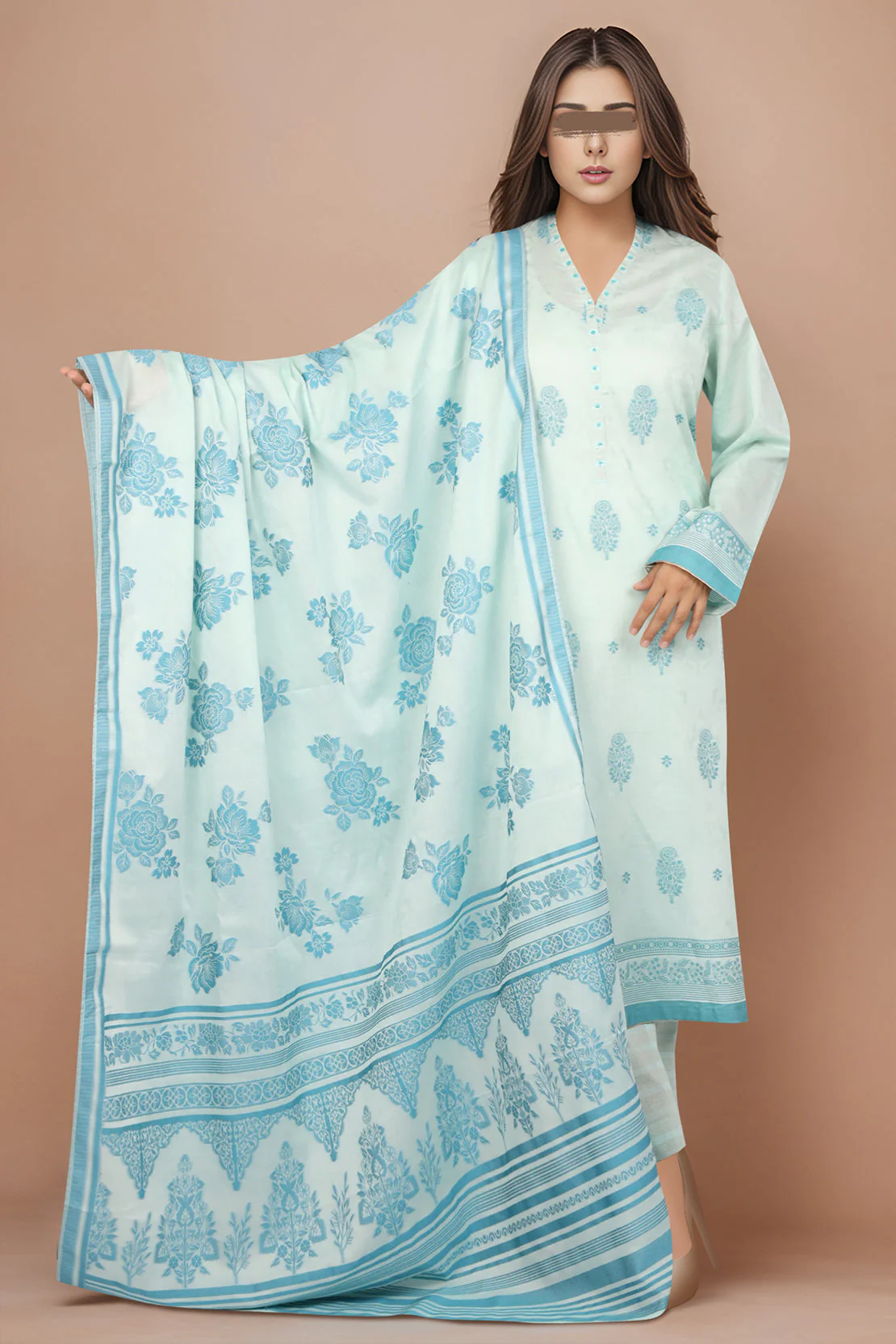 Unstitched Jacquard Cotton 2 Piece (Shirt/Trouser) - Image 3