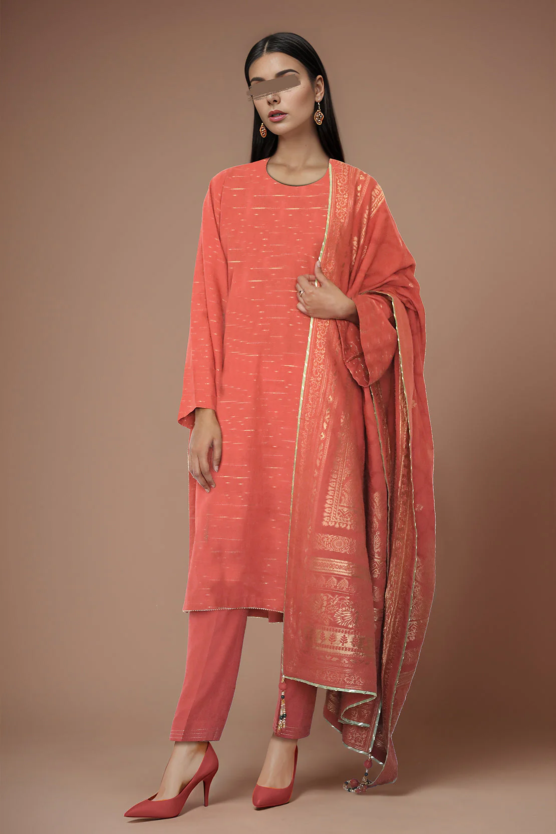 Unstitched Jacquard Cotton 2 Piece (Shirt/Trouser)