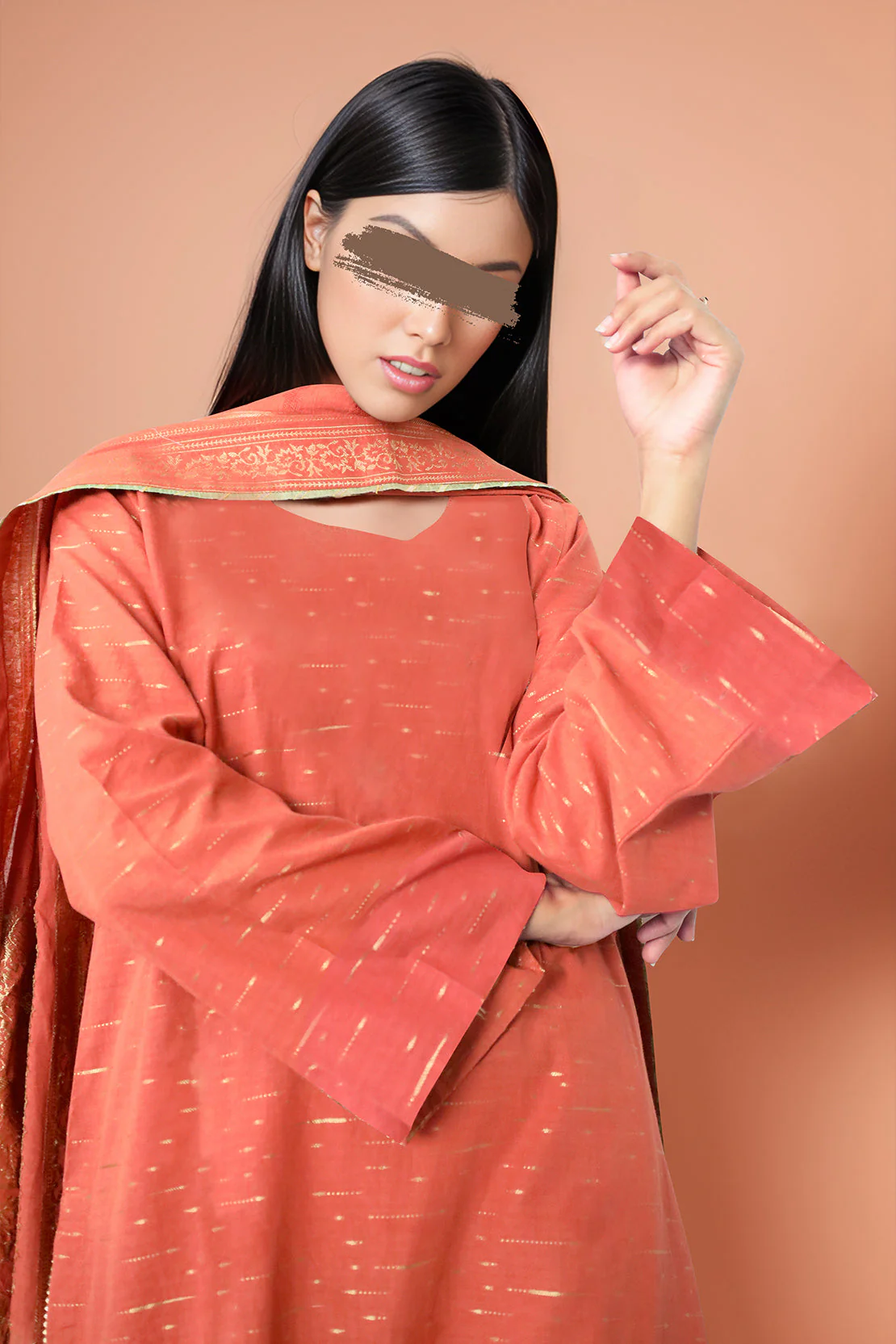 Unstitched Jacquard Cotton 2 Piece (Shirt/Trouser) - Image 2