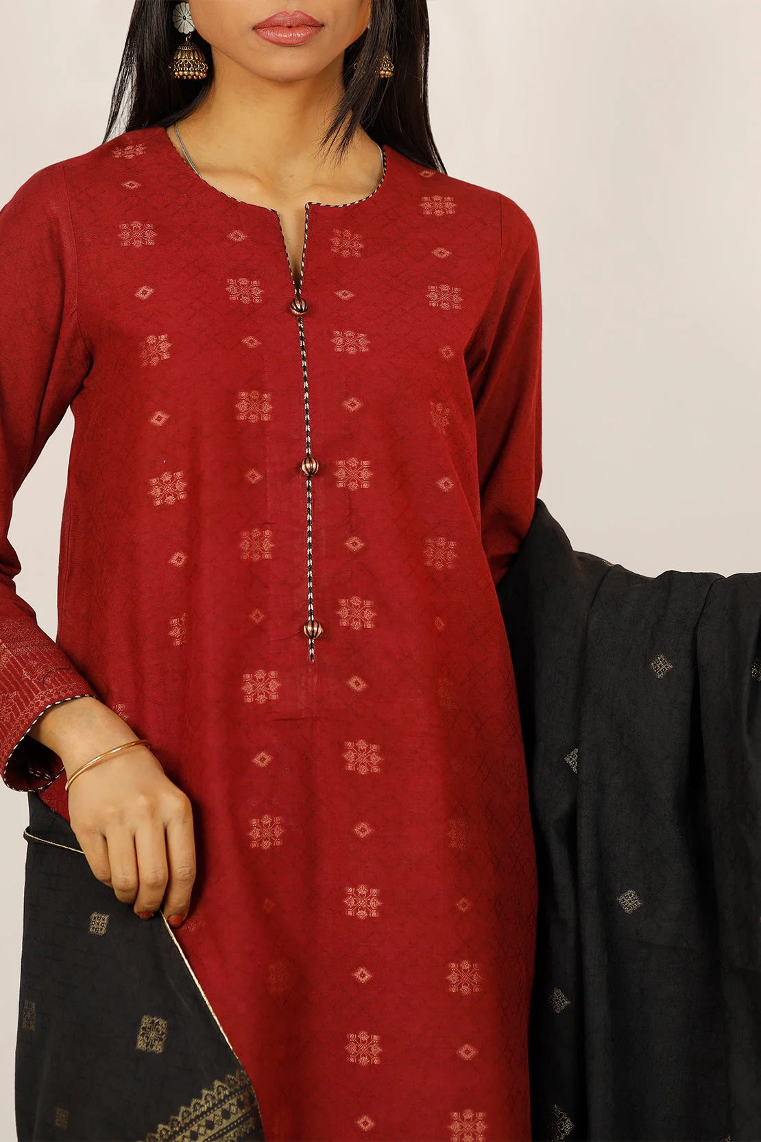 Unstitched Jacquard Cotton 2 Piece (Shirt/Trouser) - Image 6