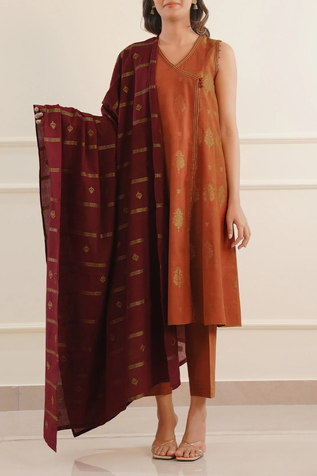 Unstitched Jacquard Cotton 2 Piece (Shirt/Trouser)