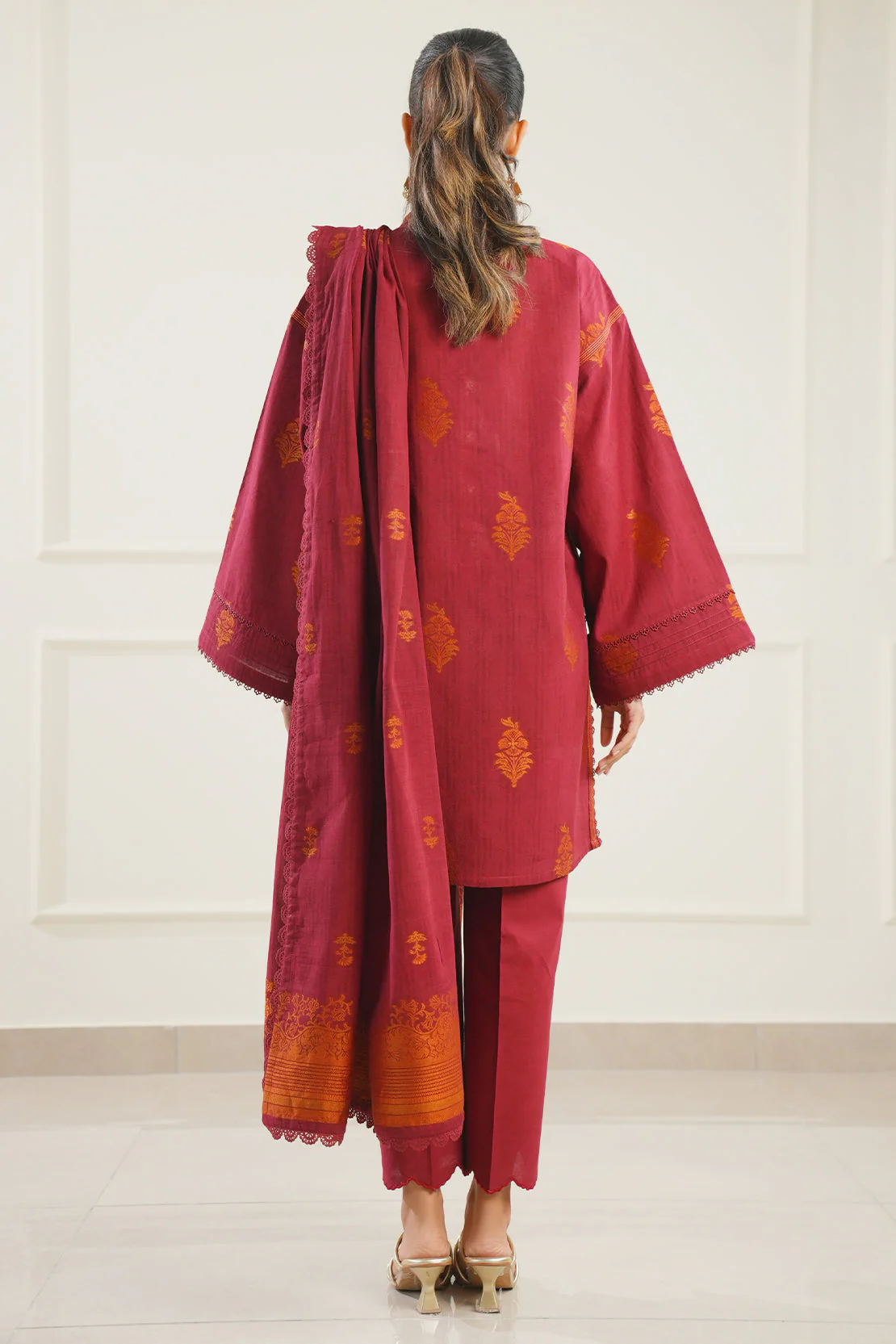 Unstitched Jacquard Cotton 2 Piece (Shirt/Trouser) - Image 2