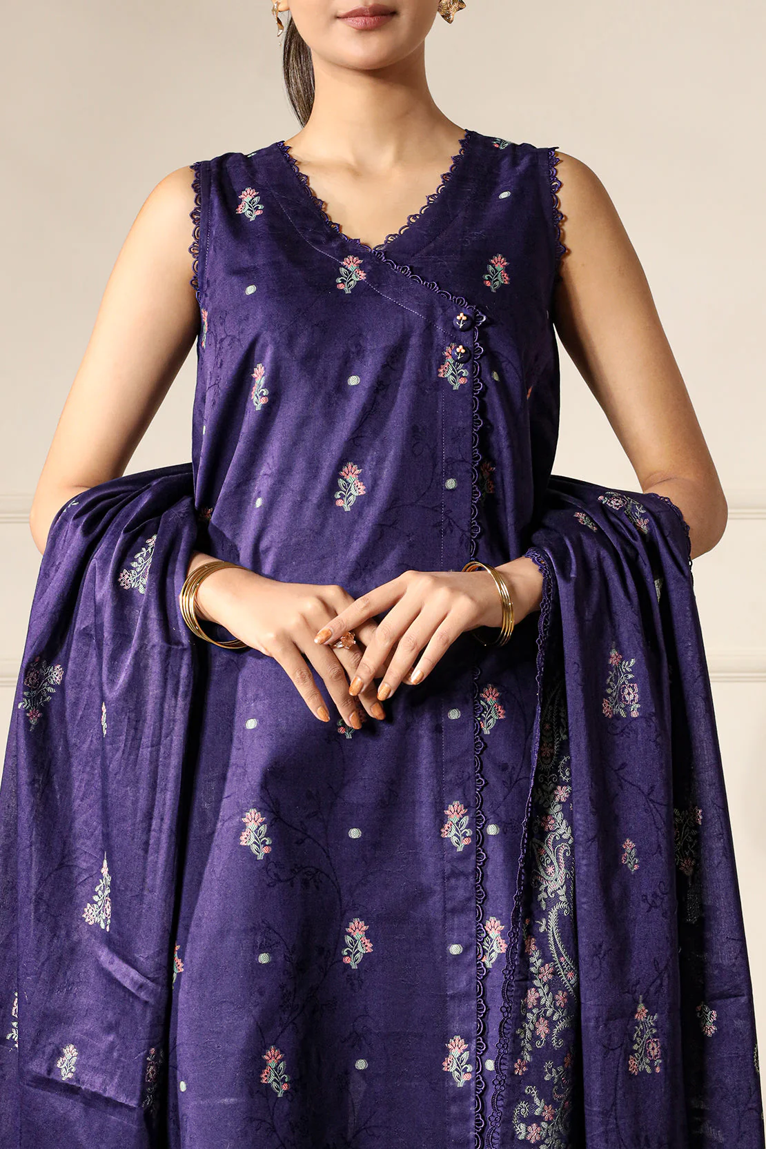 Unstitched Jacquard Cotton 2 Piece (Shirt/Trouser) - Image 3