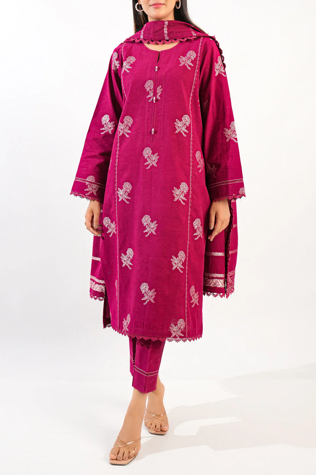 Unstitched Jacquard Cotton 2 Piece (Shirt/Trouser) - Image 4
