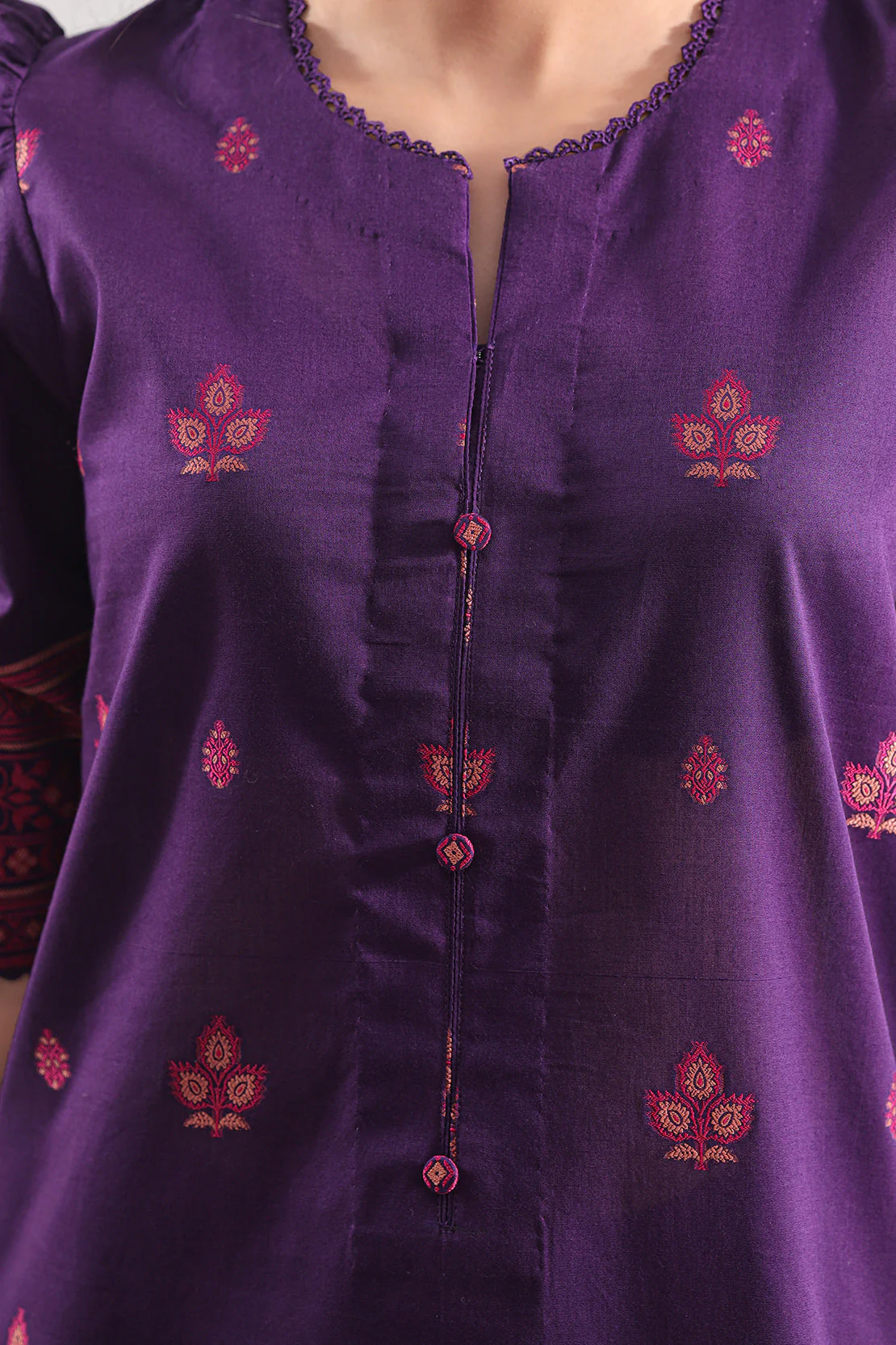 Unstitched Jacquard Cotton 2 Piece (Shirt/Trouser) - Image 4