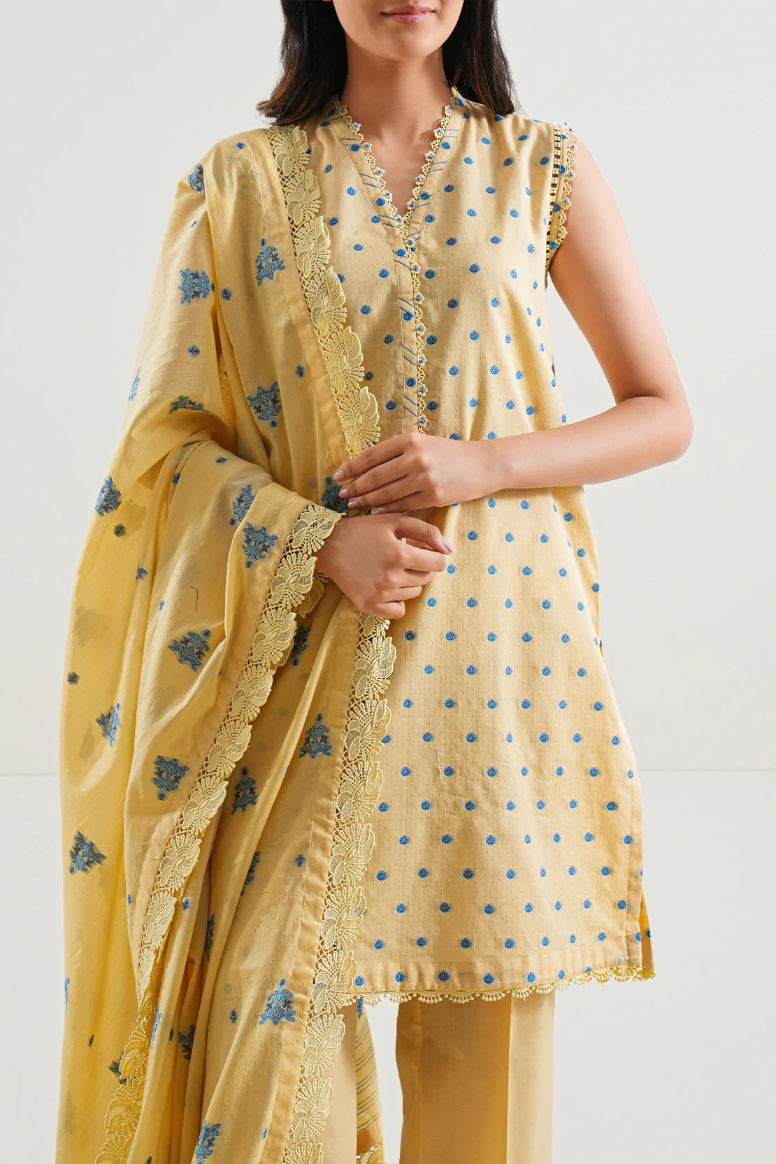 Unstitched Jacquard Cotton 2 Piece (Shirt/Trouser) - Image 2