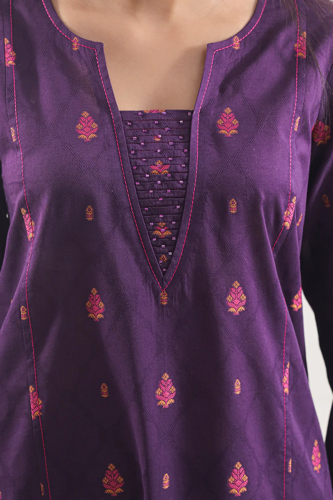 Unstitched Jacquard Cotton 2 Piece (Shirt/Trouser) - Image 3