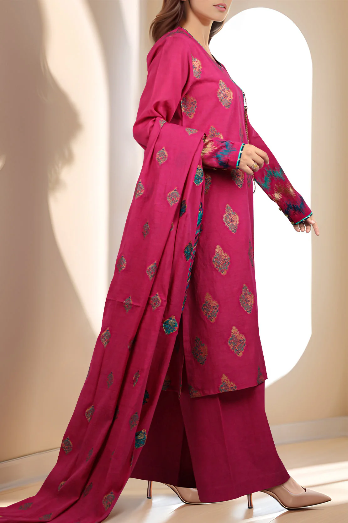 Unstitched Jacquard Cotton 2 Piece (Shirt/Trouser) - Image 4