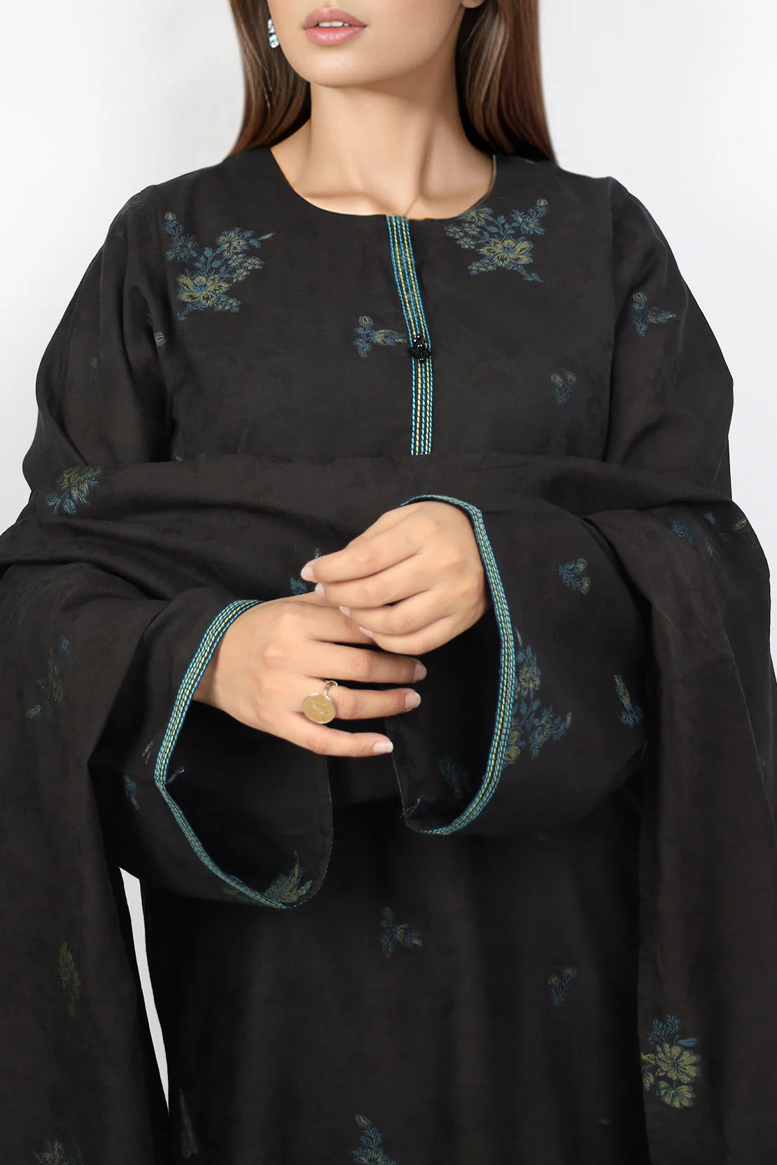 Unstitched Jacquard Cotton 2 Piece (Shirt/Trouser) - Image 2