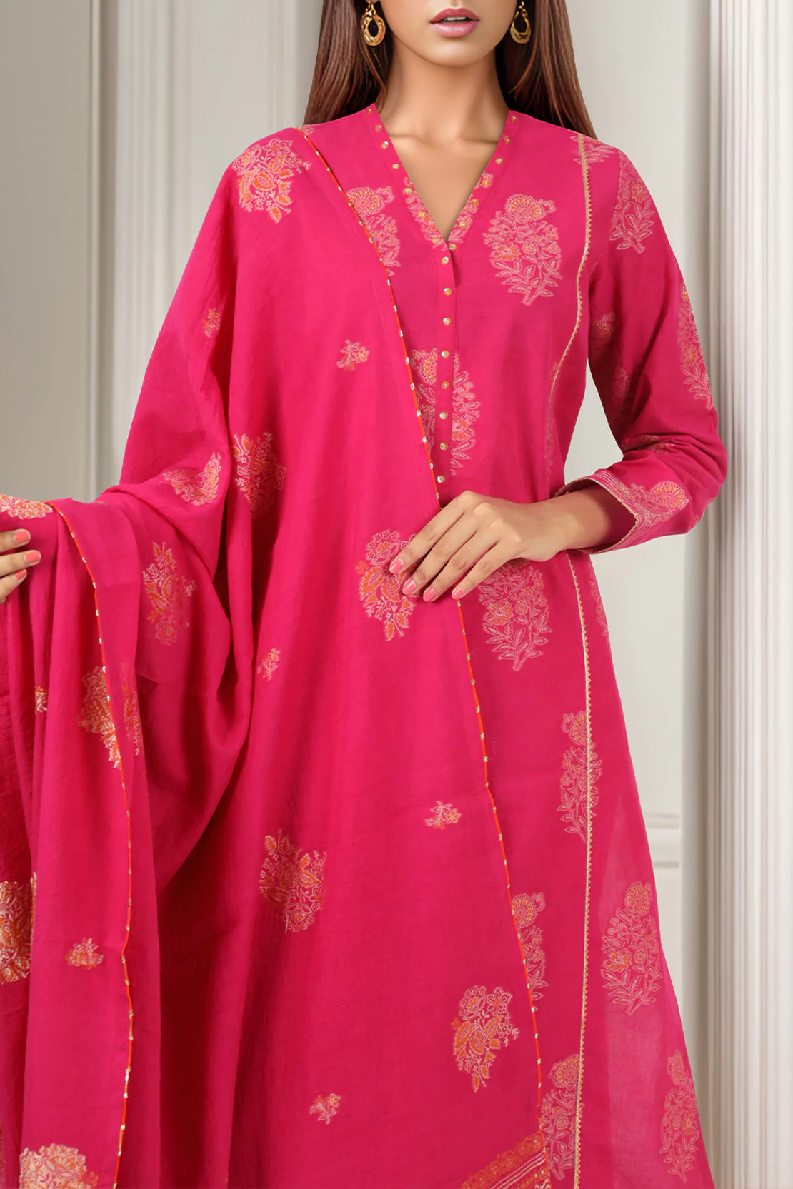 Unstitched Jacquard Cotton 2 Piece (Shirt/Trouser) - Image 2