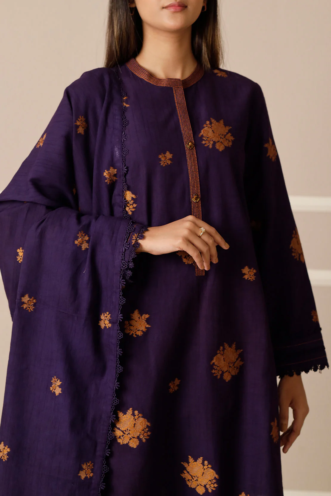 Unstitched Jacquard Cotton 2 Piece (Shirt/Trouser) - Image 6
