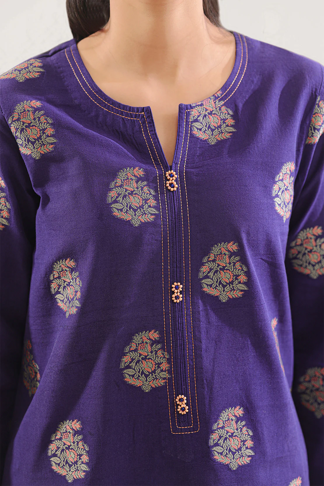 Unstitched Jacquard Cotton 2 Piece (Shirt/Trouser) - Image 5