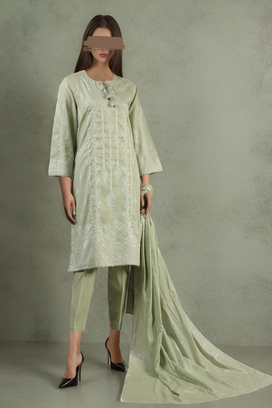 Unstitched Jacquard Cotton 2 Piece (Shirt/Trouser) - Image 2
